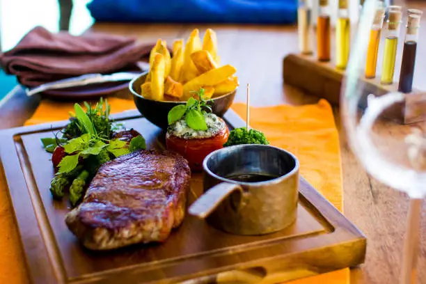 Grilled Steak with Vegetables